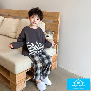 Bộ Đồ Ngủ Tay Dài In Hoạt Hình Dành Cho Bé Trai