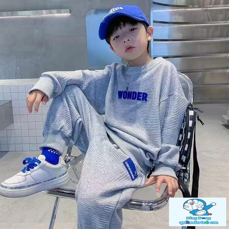 Bộ Đồ Thể Thao Hai Món Dáng Rộng Phong Cách Mới Mùa Thu Cho Bé Trai