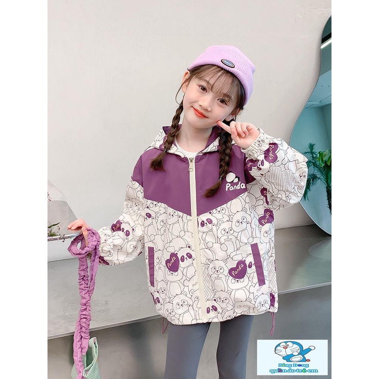 Áo Khoác Mỏng Có Mũ Trùm Đầu Phong Cách Thời Trang Xuân Thu Mới Dành Cho Bé Gái