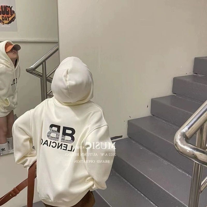 Áo sweatshirt Lông Cừu Một Mảnh Cỡ Vừa Và Lớn Phong Cách Mới Mùa Thu Đông Dành Cho Bé Gái