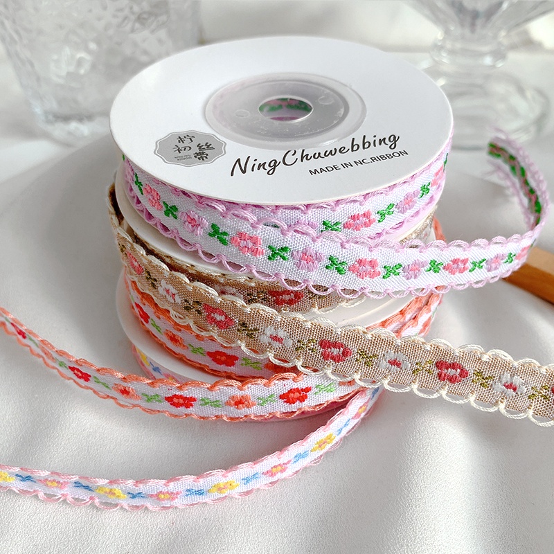 Dây Ruy Băng Ren Ruy Băng Thắt Nơ Thủ Công Phong Cách Mỹ Trang Trí Gói Quà