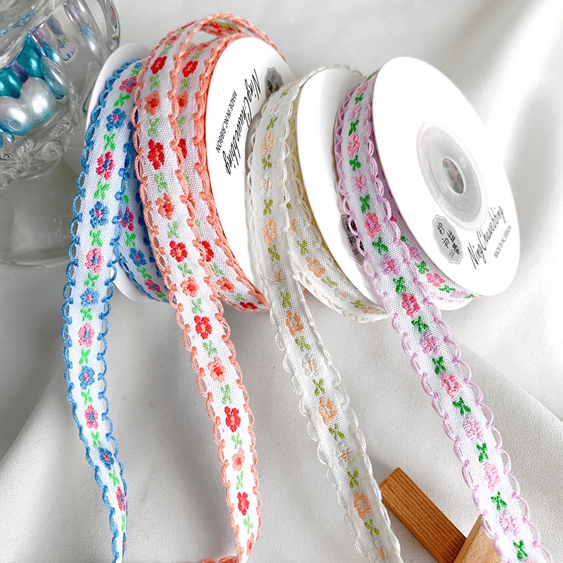 Dây Ruy Băng Ren Ruy Băng Thắt Nơ Thủ Công Phong Cách Mỹ Trang Trí Gói Quà