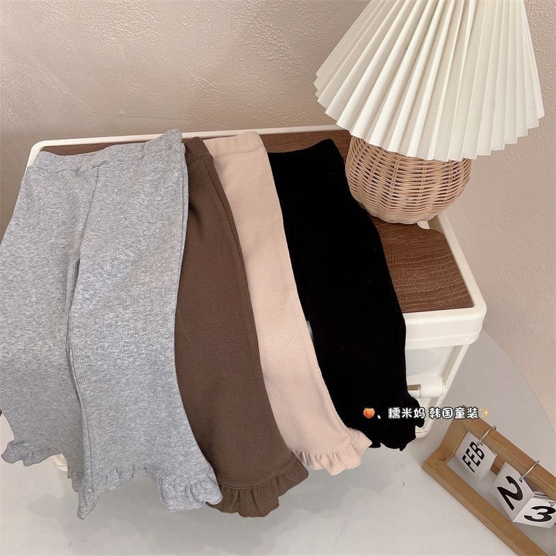 Quần Ống Loe Kẻ Sọc Ngang Phong Cách Mới Dành Cho Bé Gái