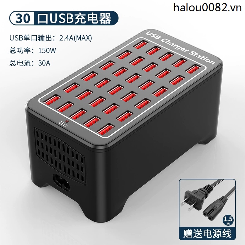 Bộ Sạc Điện Thoại / Máy Tính Bảng 2a 30 Cổng usb Công Suất Cao