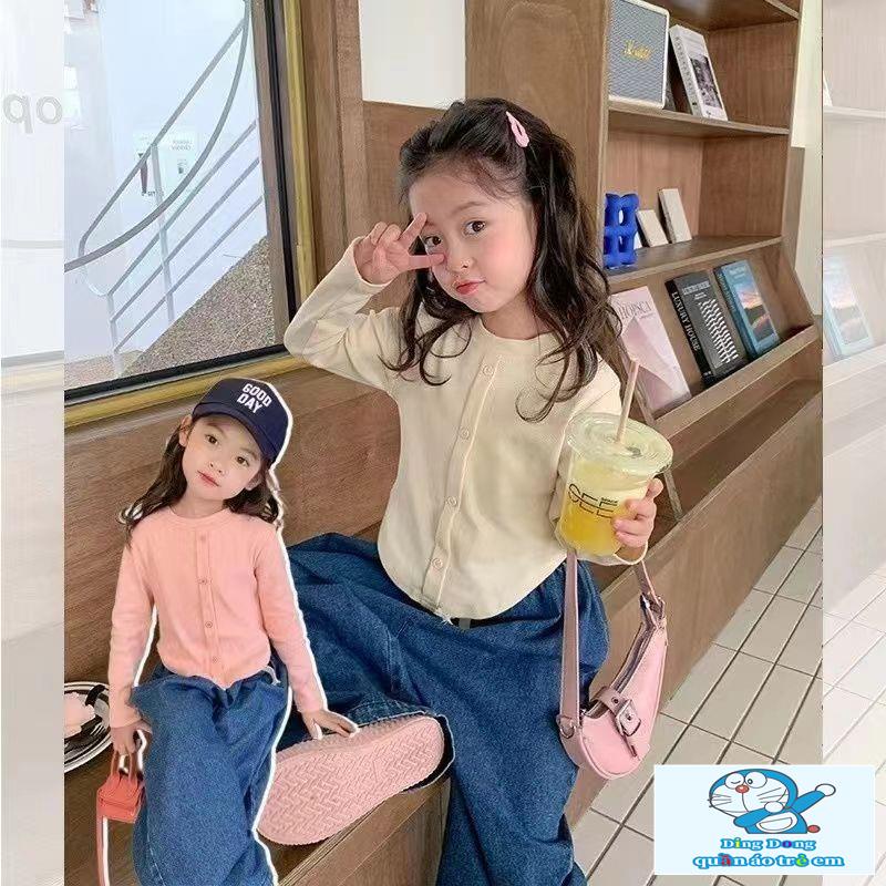 ~ Áo Thun Ôm Dáng Phong Cách Hàn Quốc Thời Trang Xuân Thu Mới Cho Bé Gái