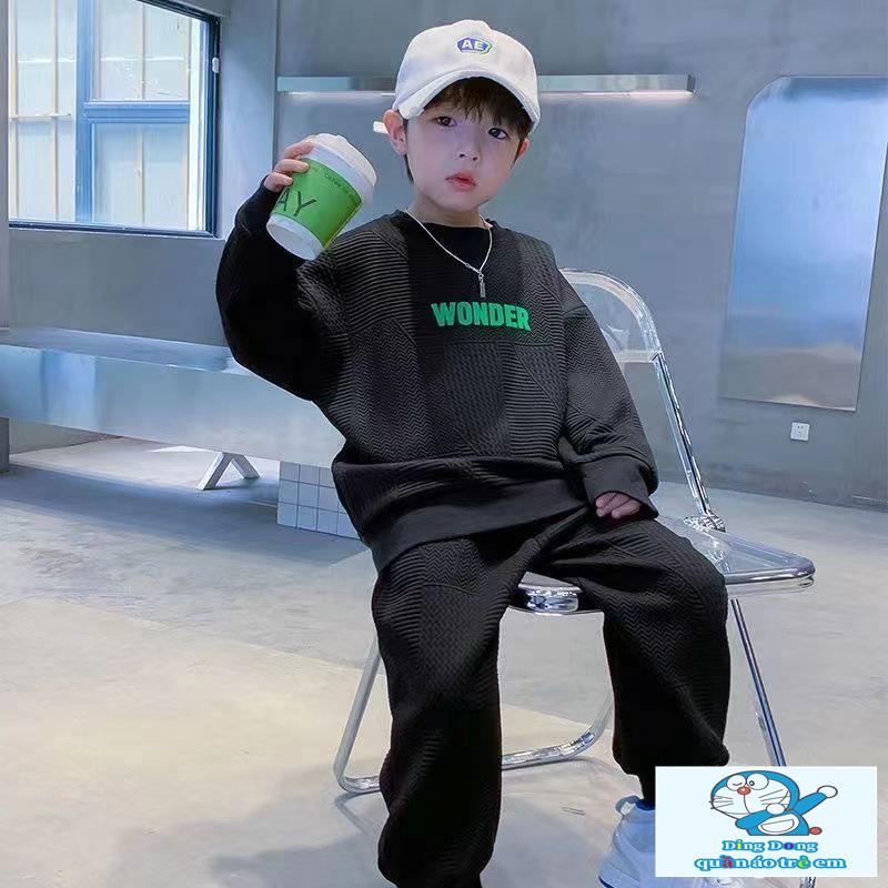 Bộ Đồ Thể Thao Hai Món Dáng Rộng Phong Cách Mới Mùa Thu Cho Bé Trai