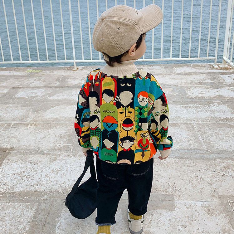 ~ Áo sweatshirt Thời Trang Mới 2023 Phong Cách Mới Dễ Phối Đồ Cho Bé Trai