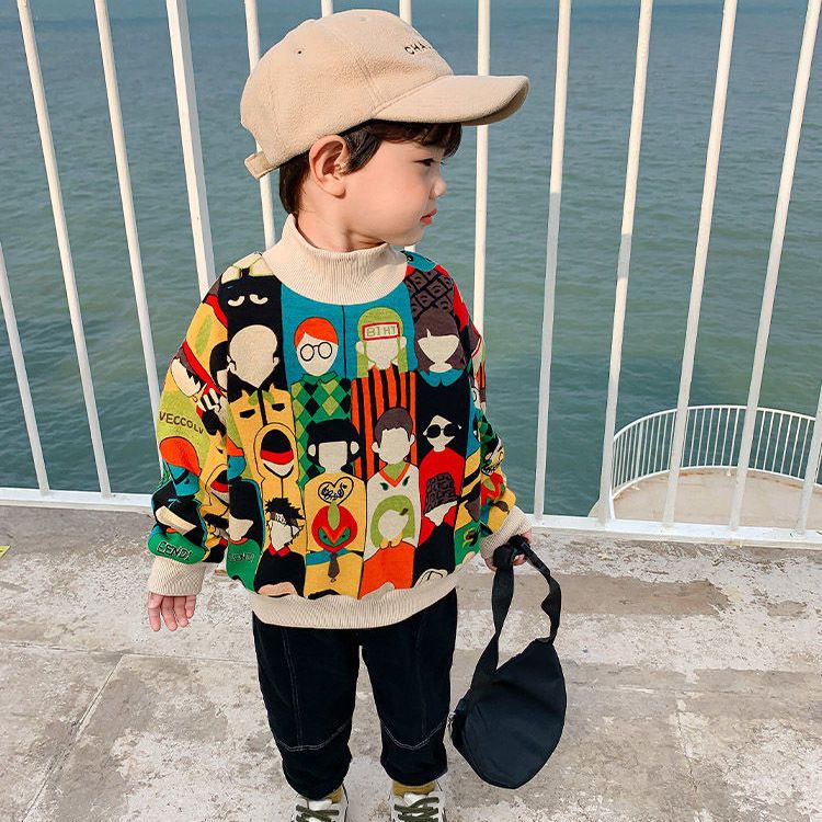 ~ Áo sweatshirt Thời Trang Mới 2023 Phong Cách Mới Dễ Phối Đồ Cho Bé Trai