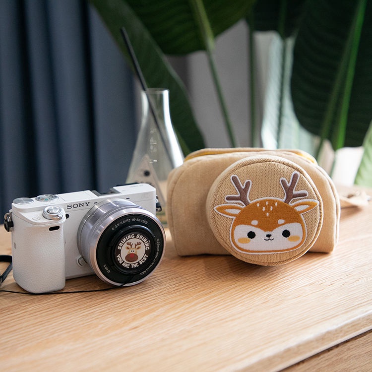 Hoạt Hình Túi Đựng Máy Ảnh m50 m6 m100 m200 200d a6000a510 Họa Tiết Hươu Xinh Xắn