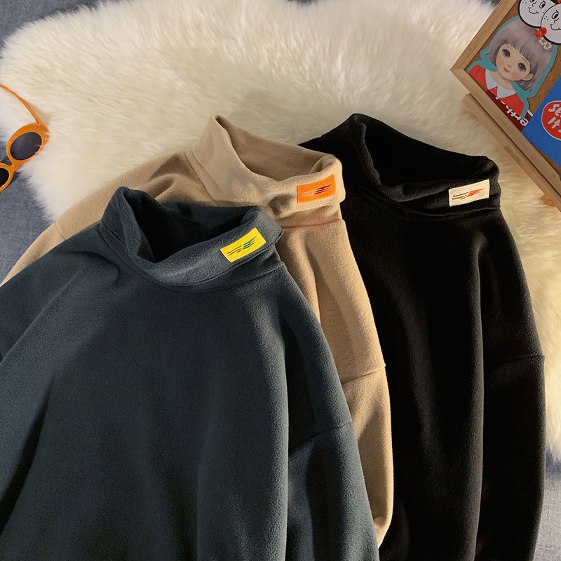 Áo Thun Nam Tay Dài Cổ Cao Phong Cách hong kong Thời Trang Thu Đông Mới