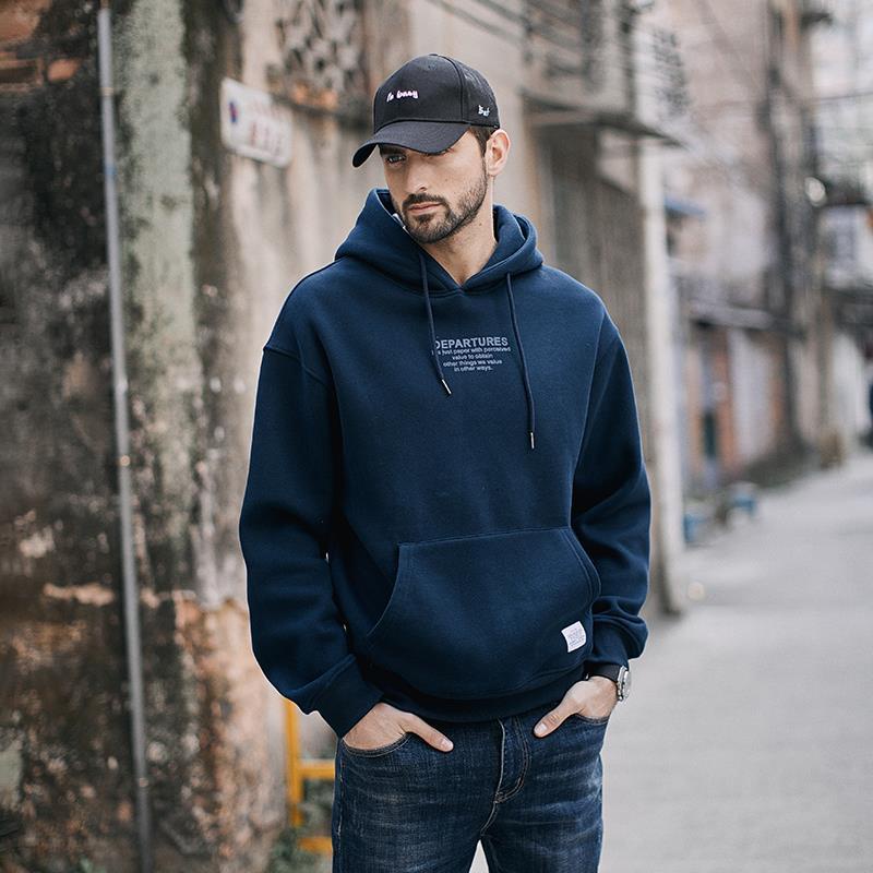 Áo Khoác hoodie Nỉ Dày Dặn Phối Màu Tương Phản Thời Trang Thu Đông 2020 Cho Nam