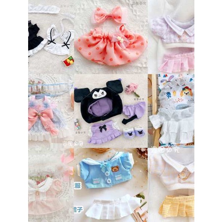 Đầm Búp Bê Vải cotton 20cm Không Gây Kích Ứng Dễ Thương Thay Thế
