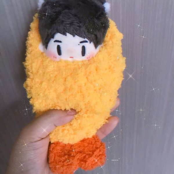 Túi Ngủ cotton Dệt Tay Thủ Công Hình Tôm Chiên / Tôm Dễ Thương Cho Búp Bê 10cm 20cm