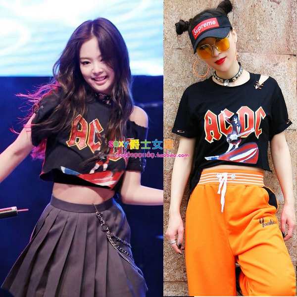 Hyuna Bộ Trang Phục Nhảy hip-hop Dáng Rộng Phong Cách Hàn Quốc Cho Nữ