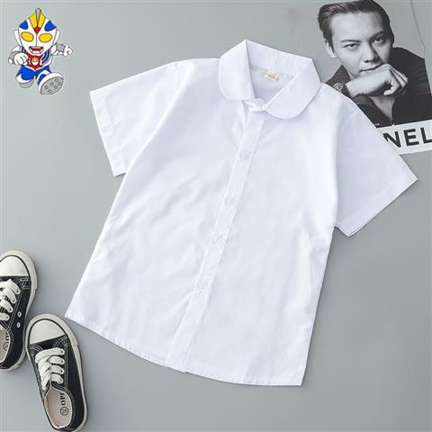 Áo Sơ Mi Tay Ngắn Màu Trắng Thời Trang Mùa Hè 2021 Cho Bé Trai / Gái