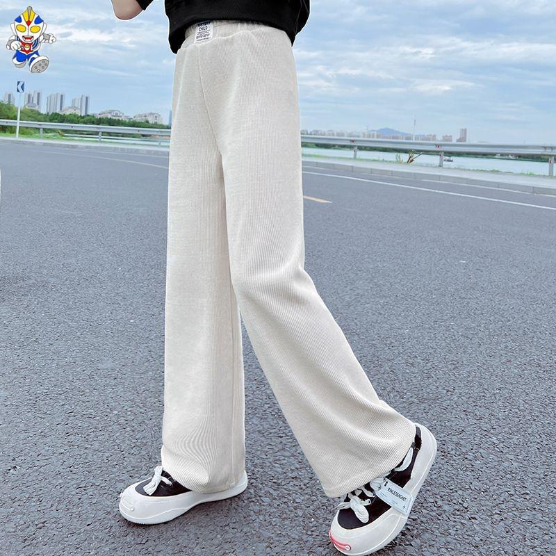 Quần Dài Ống Rộng Bằng Lông Cừu Thời Trang Thu Đông Dành Cho Bé Gái