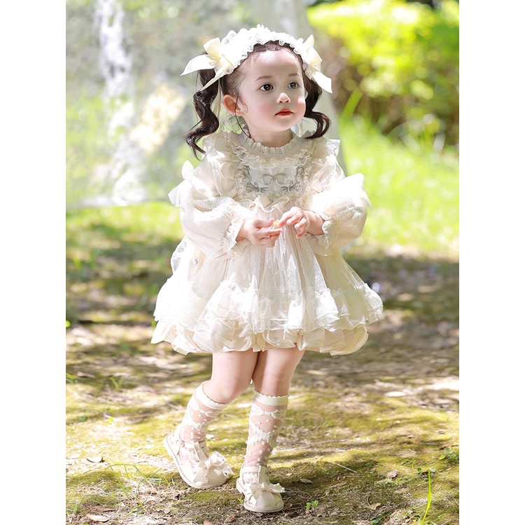 Đầm Công Chúa Tây Ban Nha Phong Cách lolita Mới Cho Bé Gái