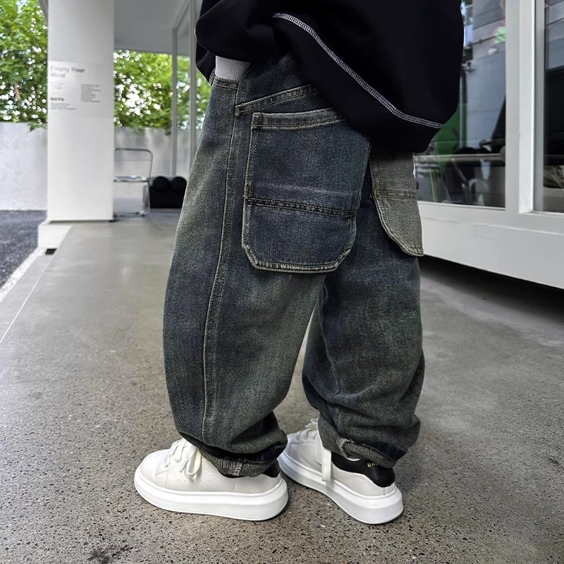 Hàng Mới Về Mới Quần jeans Dài Phong Cách Thời Trang Mới 2023 Cho Bé Trai