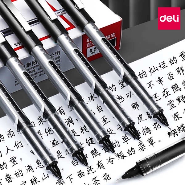 Deli Bút Mực gel Dạng Lỏng s657 Ngòi 0.5mm Cho Học Sinh / Văn Phòng