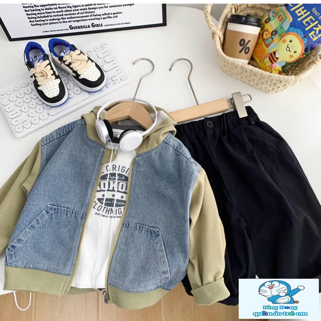 ~ Áo Khoác Có Mũ Trùm Khóa Kéo Phong Cách Mới Mùa Xuân Thu Mát Mẻ Cho Bé Trai