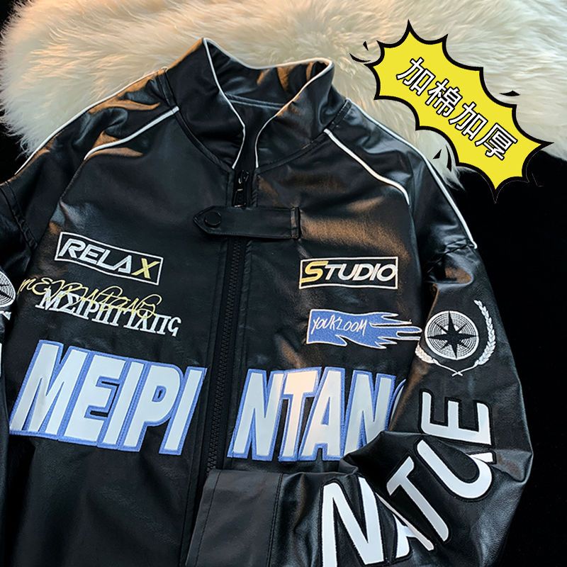 Áo Khoác Bóng Chày cotton Dày Dặn Phong Cách Đường Phố Mỹ Cá Tính Cho Nam