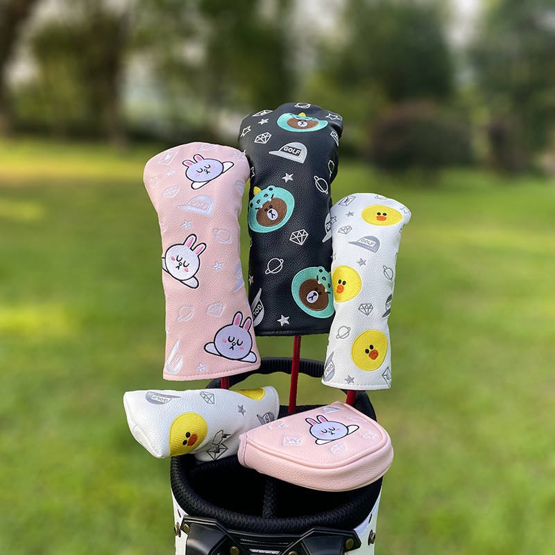 Vỏ Bọc Bảo Vệ Đầu Gậy Đánh golf Hình Gấu Hoạt Hình Dễ Thương One Bọc Chân Gà Bằng Gỗ Có Nam Châm Tiện Dụng
