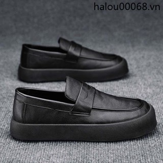 Giày Lười Da Đế Mềm Thời Trang Cho Nam Trung Niên