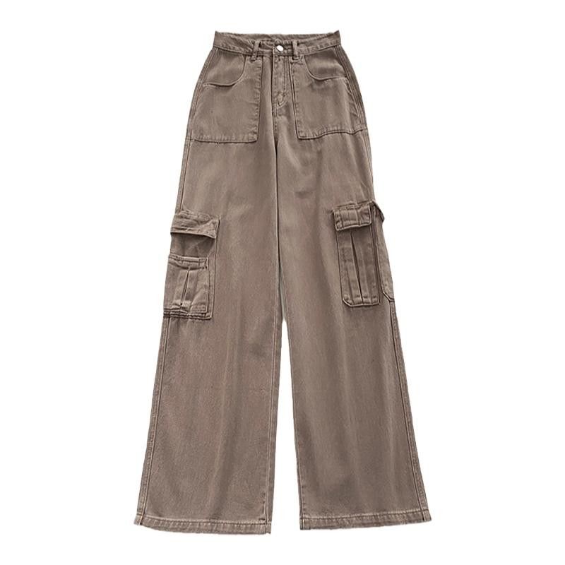Quần Yếm denim Ống Rộng Lưng Cao Phong Cách Hàn Quốc Cổ Điển Thời Trang 2023 Cho Nữ