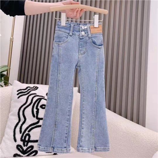 Hàng Mới Về Quần Jean Dài Dáng Suông Cỡ Lớn Dễ Phối Đồ Thời Trang Cho Bé Gái