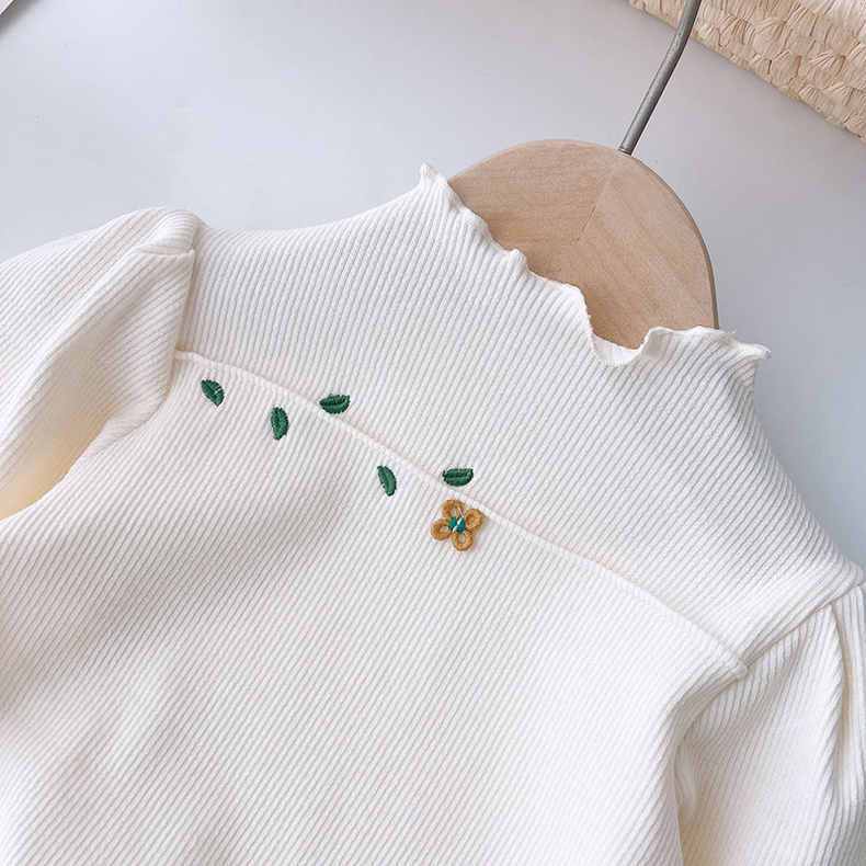 Áo Thun Tay Dài Phồng Phong Cách Mới Dành Cho Bé Gái