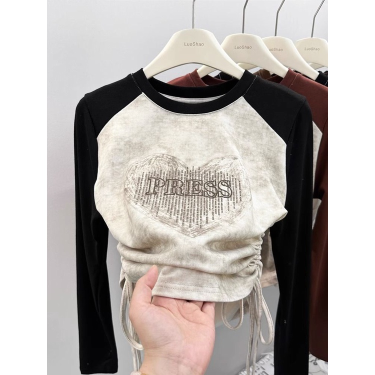 Áo Thun Tay Dài Phong Cách Thời Trang Thu Đông Mới Dành Cho Bé Gái