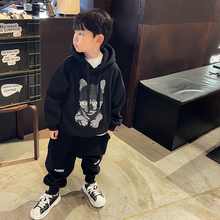 Áo Hoodie Dáng Rộng Phong Cách Hàn Quốc Thời Trang Xuân Thu Mới Cho Bé Trai