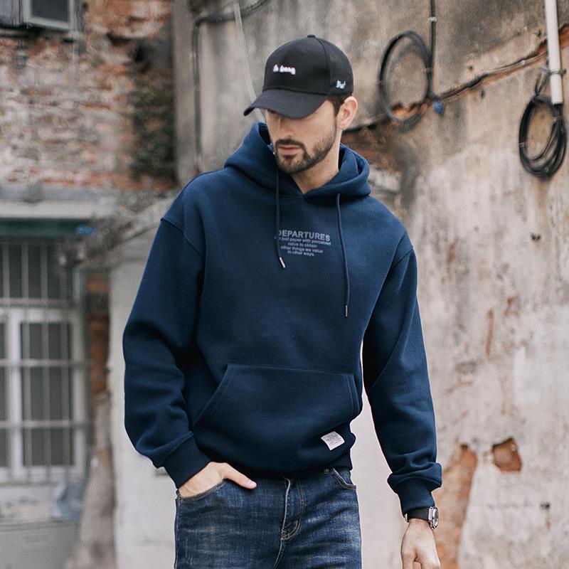 Áo Khoác hoodie Nỉ Dày Dặn Phối Màu Tương Phản Thời Trang Thu Đông 2020 Cho Nam