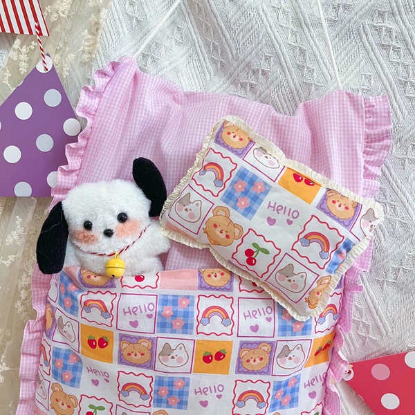 Túi Ngủ cotton 20cm Họa Tiết Hoạt Hình Xinh Xắn Dành Cho Búp Bê