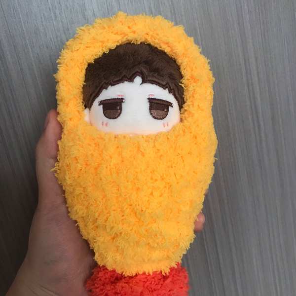 Túi Ngủ cotton Dệt Tay Thủ Công Hình Tôm Chiên / Tôm Dễ Thương Cho Búp Bê 10cm 20cm