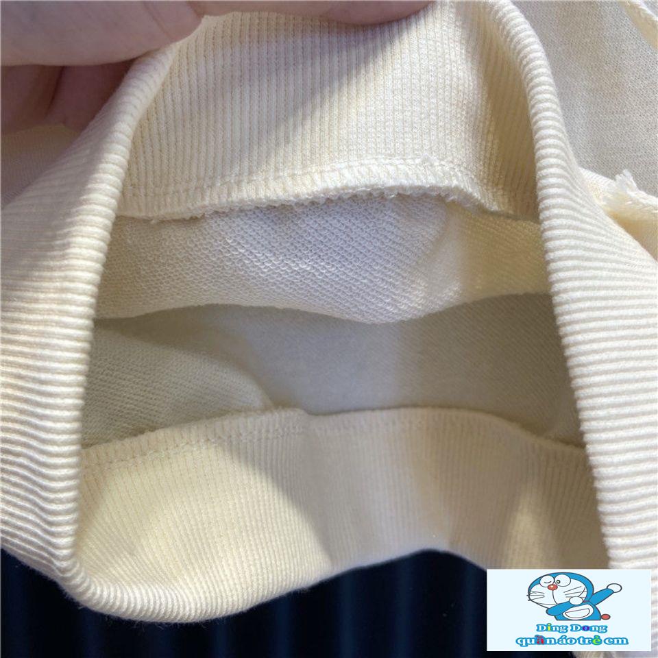 ~ Áo sweatshirt Có Mũ Trùm Tay Phồng Bằng Lông Cừu Phong Cách Hàn Quốc Hợp Thời Trang Mùa Xuân Mới Dành Cho Bé Gái