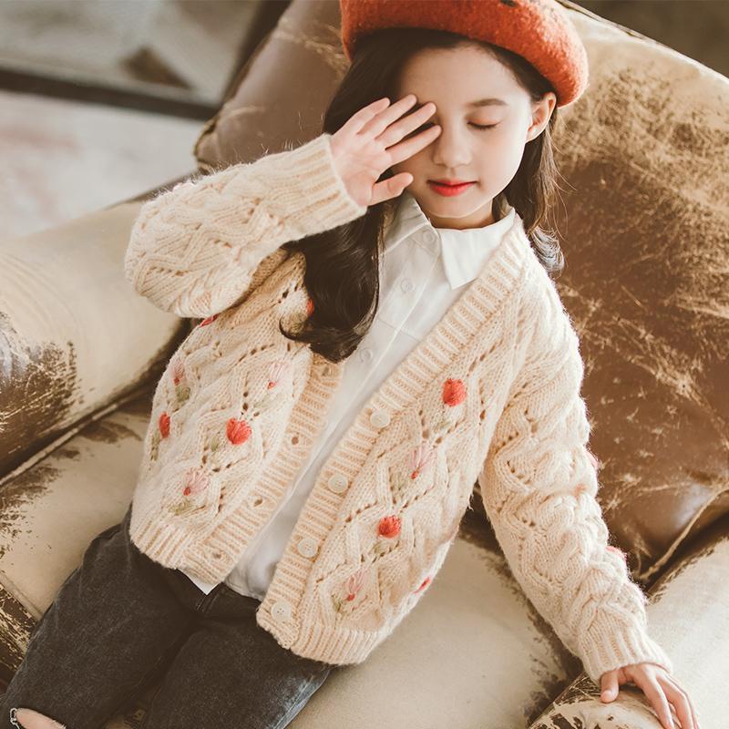 ~ Áo Khoác sweater Dệt Kim Phong Cách Mới 2023 Cho Bé Gái