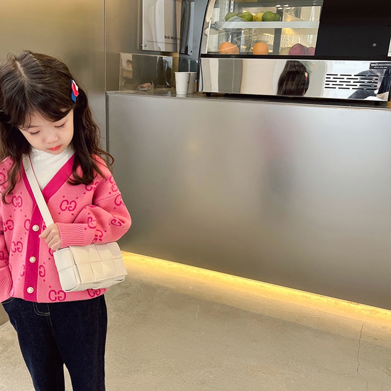 Áo Khoác cardigan Dệt Kim Tay Dài Phong Cách Hàn Quốc Thời Trang Mùa Xuân Mới Cho Bé Gái