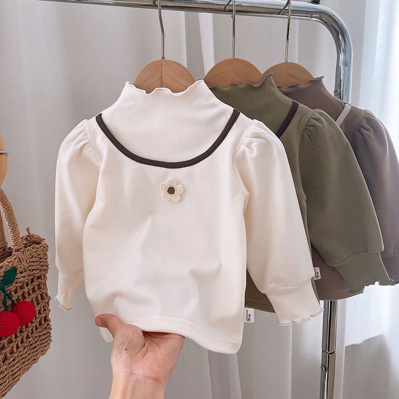 Áo Thun Dài Tay Phong Cách Công Chúa Thời Trang Xuân Thu Cho Bé Gái