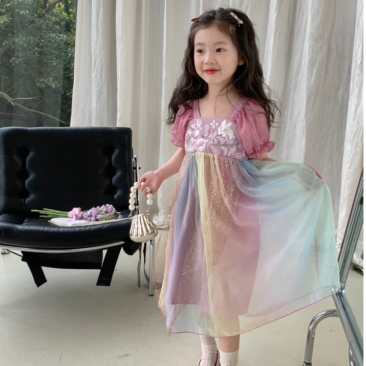 Đầm Công Chúa Mỏng Phong Cách retro Đặc Biệt Kiểu Mới 2023 Cho Bé Gái  ~ Cô Gái hanfu 2023