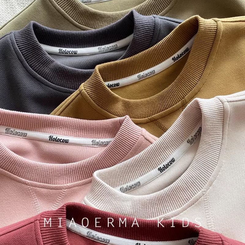 Áo Sweater Màu Trơn Phong Cách Thời Trang Xuân Thu Hàng Mới Dành Cho Bé Trai Và Bé Gái