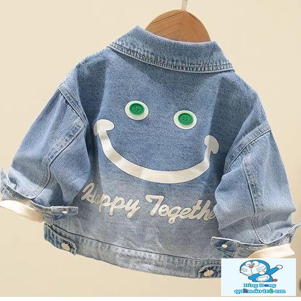 Áo Khoác denim Phong Cách Thời Trang Xuân Thu Mới Cho Bé Trai Và Gái