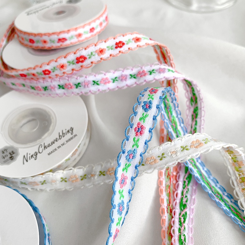 Dây Ruy Băng Ren Ruy Băng Thắt Nơ Thủ Công Phong Cách Mỹ Trang Trí Gói Quà