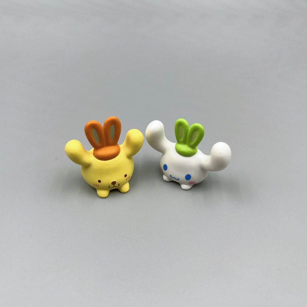 Set 7 Mô Hình Mô Phỏng Nhân Vật Phim Hoạt Hình sanrio hello kitty cinnamoroll my melody 3-4cm