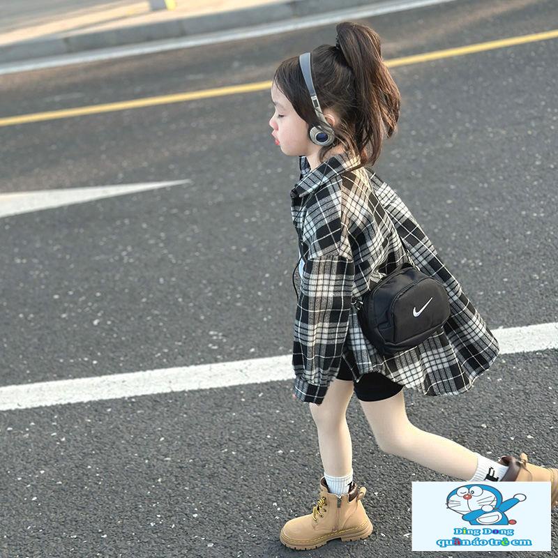 Hàng Mới Về Áo Sơ Mi Caro Thời Trang Xuân Thu 2023 Cho Bé Gái
