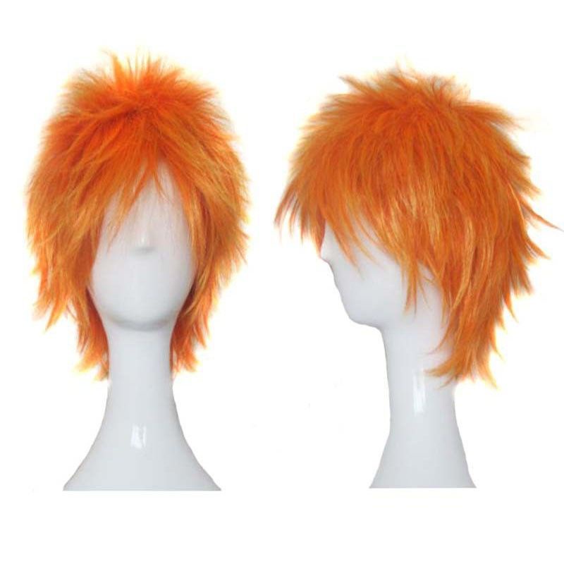 Tóc giả cosplay Thần Chết Bleach màu cam ngược cho Ichigo Kurosaki