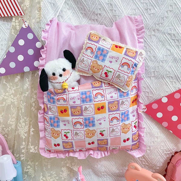 Túi Ngủ cotton 20cm Họa Tiết Hoạt Hình Xinh Xắn Dành Cho Búp Bê