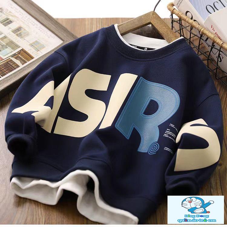 Bộ Đồ Thời Trang Mùa Thu Hai Món Áo Sweater Dáng Rộng Phong Cách Mới Cho Bé Trai