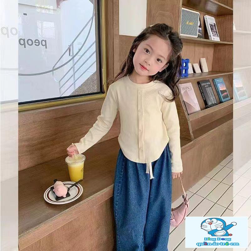 ~ Áo Thun Ôm Dáng Phong Cách Hàn Quốc Thời Trang Xuân Thu Mới Cho Bé Gái