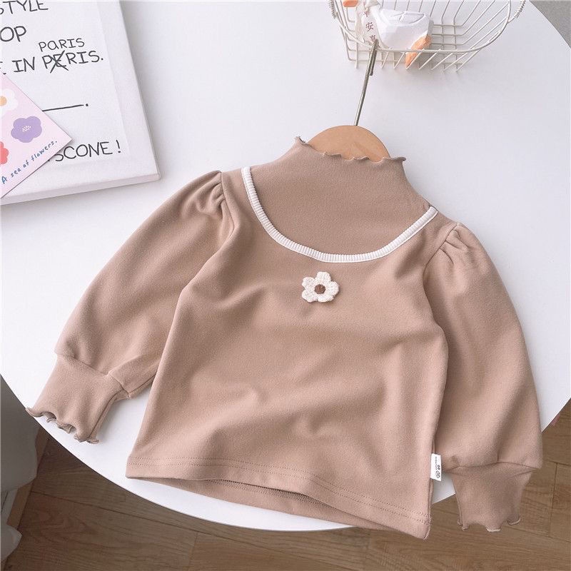 Áo Thun Dài Tay Phong Cách Công Chúa Thời Trang Xuân Thu Cho Bé Gái